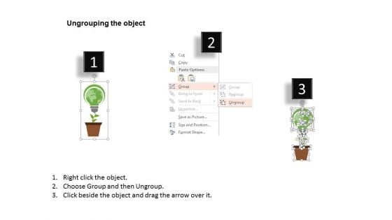 Plant With Icons For Green Energy Powerpoint Template