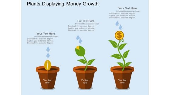 Plants Displaying Money Growth Powerpoint Templates