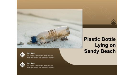 Plastic Bottle Lying On Sandy Beach Ppt PowerPoint Presentation Professional Templates PDF