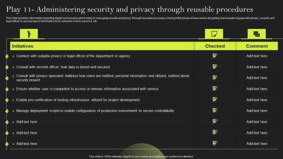 Playbook For Advancing Technology Play 11 Administering Security And Privacy Elements PDF Playbook For Advancing Technology Play 11 Administering Security And Privacy Elements PDF