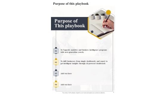 Playbook For Business Intelligence And Data Analytics Implementations Template