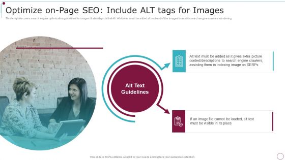 Playbook For Content Advertising Optimize On Page Seo Include Alt Tags For Images Pictures PDF