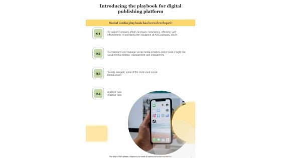 Playbook For Digital Publishing Platform Template