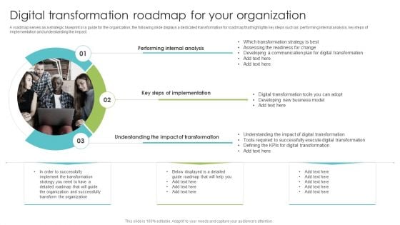 Playbook For Enterprise Transformation Administration Digital Transformation Roadmap For Your Organization Graphics PDF