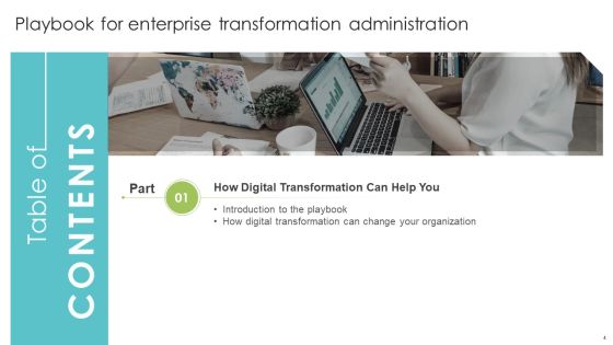 Playbook For Enterprise Transformation Administration Ppt PowerPoint Presentation Complete With Slides Slide04