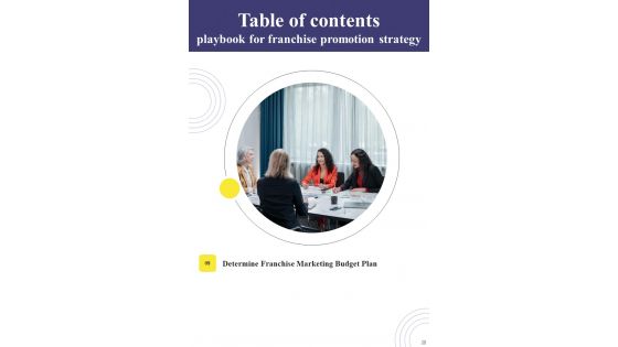 Playbook For Franchise Promotion Strategy Template