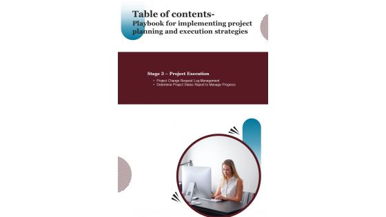 Playbook For Implementing Project Planning And Execution Strategies Template
