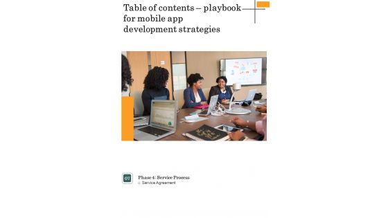 Playbook For Mobile App Development Strategies Template