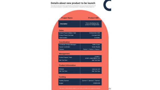 Playbook For New Product Roll Out Template