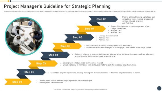 Playbook For Project Administrator Project Managers Guideline For Strategic Planning Designs PDF