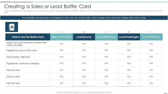 Playbook For Sales Development Executives Creating A Sales Or Lead Battle Card Clipart PDF Playbook For Sales Development Executives Creating A Sales Or Lead Battle Card Clipart PDF