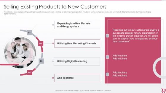 Playbook For Sales Growth Strategies Selling Existing Products To New Customers Designs PDF