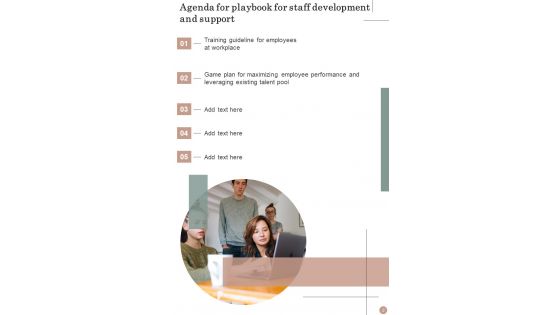Playbook For Staff Development And Support Template