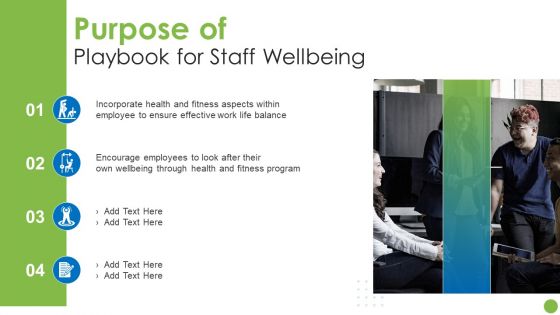 Playbook For Staff Wellbeing Purpose Of Playbook For Staff Wellbeing Professional PDF