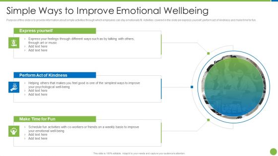 Playbook For Staff Wellbeing Simple Ways To Improve Emotional Wellbeing Summary PDF