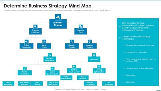 Playbook For Strategic Action Planning Determine Business Strategy Mind Map Ideas PDF