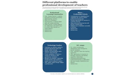 Playbook For Tech Infused Learning Template