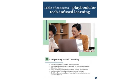 Playbook For Tech Infused Learning Template