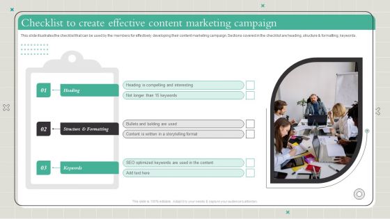 Playbook To Formulate Efficient Checklist To Create Effective Content Marketing Campaign Information PDF Playbook To Formulate Efficient Checklist To Create Effective Content Marketing Campaign Information PDF