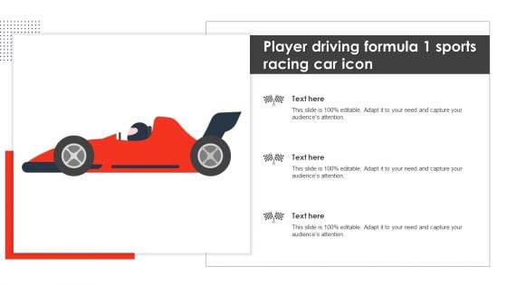 Player Driving Formula 1 Sports Racing Car Icon Formats PDF