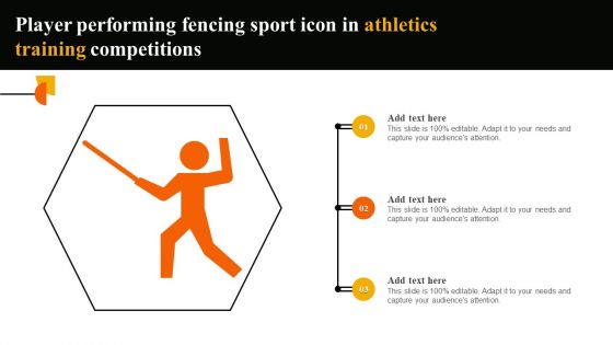 Player Performing Fencing Sport Icon In Athletics Training Competitions Portrait PDF