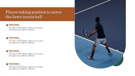 Player Taking Position To Serve The Lawn Tennis Ball Designs PDF