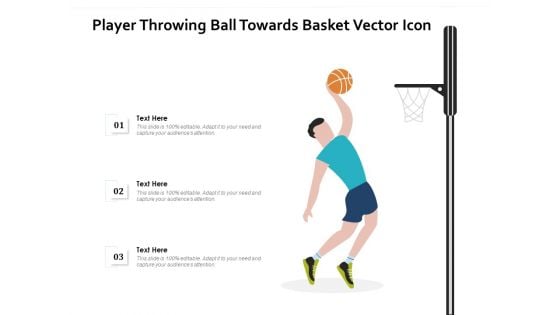 Player Throwing Ball Towards Basket Vector Icon Ppt PowerPoint Presentation File Slides PDF