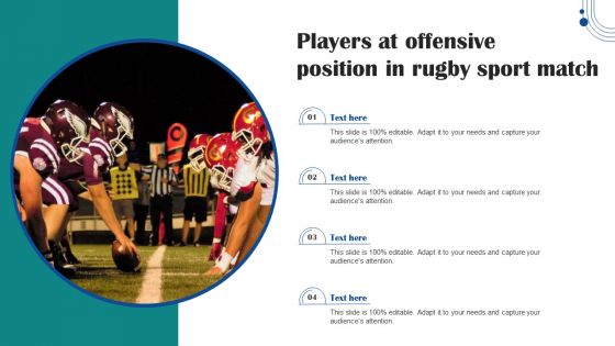 Players At Offensive Position In Rugby Sport Match Ideas PDF