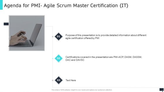 Pmi Agile Scrum Master Certification It Agenda For Pmi Agile Scrum Master Certification It Template PDF