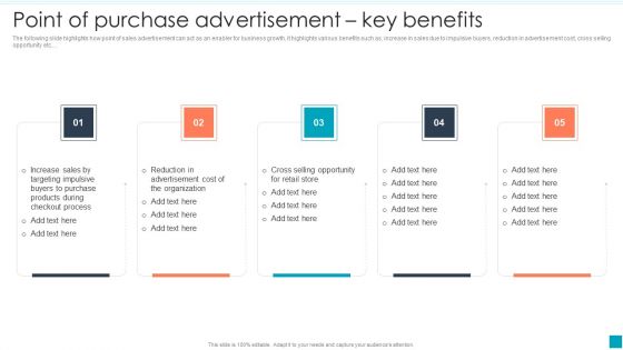 Point Of Purchase Advertisement Key Benefits Efficient B2B And B2C Marketing Techniques For Organization Demonstration PDF