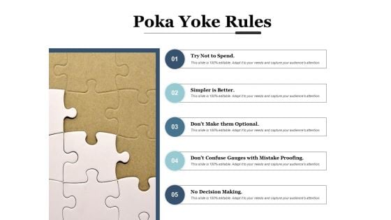 Poka Yoke Rules Ppt PowerPoint Presentation Pictures Layout Ideas