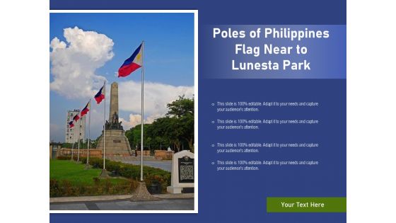 Poles Of Philippines Flag Near To Lunesta Park Ppt PowerPoint Presentation Model Slideshow PDF