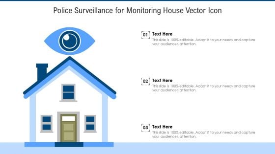 Police Surveillance For Monitoring House Vector Icon Ppt PowerPoint Presentation File Slides PDF