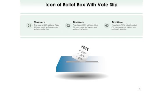 Poll Icon Lot Box Envelop Six Blocks Ppt PowerPoint Presentation Complete Deck