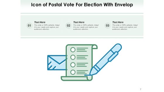 Poll Icon Lot Box Envelop Six Blocks Ppt PowerPoint Presentation Complete Deck