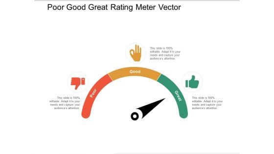 Poor Good Great Rating Meter Vector Ppt PowerPoint Presentation Show Slide Download