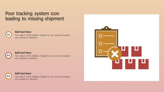 Poor Tracking System Icon Leading To Missing Shipment Summary PDF