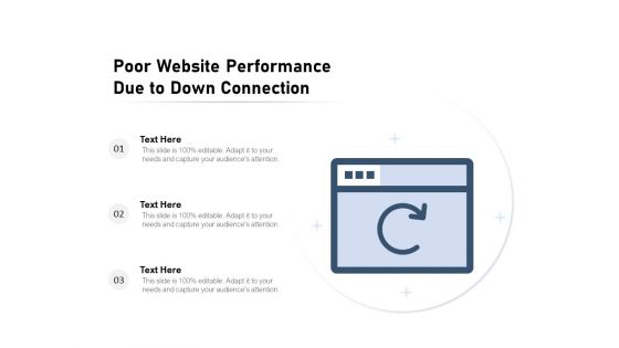 Poor Website Performance Due To Down Connection Ppt PowerPoint Presentation Professional Smartart PDF