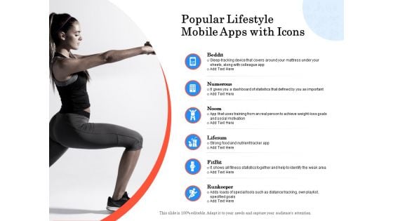 Popular Lifestyle Mobile Apps With Icons Ppt PowerPoint Presentation Outline Grid PDF