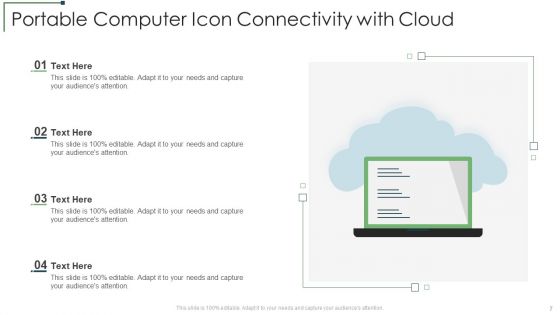 Portable Computer Icon Ppt PowerPoint Presentation Complete Deck With Slides