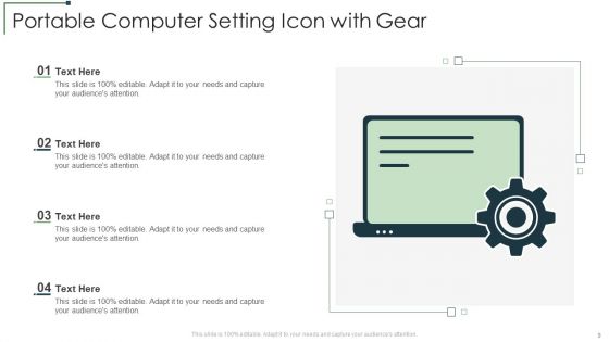 Portable Computer Icon Ppt PowerPoint Presentation Complete Deck With Slides