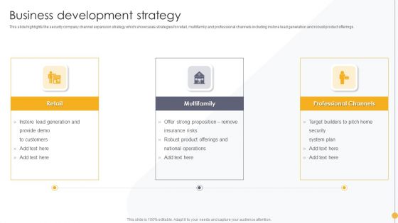 Portable Home Safety Systems Company Profile Business Development Strategy Demonstration PDF