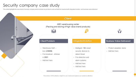 Portable Home Safety Systems Company Profile Security Company Case Study Background PDF