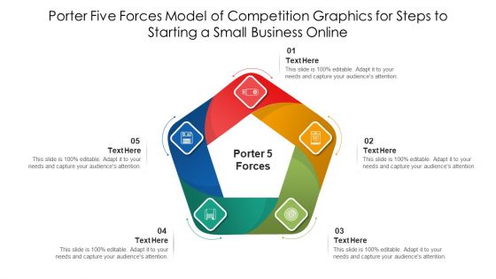 Porter Five Forces Model Of Competition Graphics For Steps To Starting A Small Business Online Themes PDF