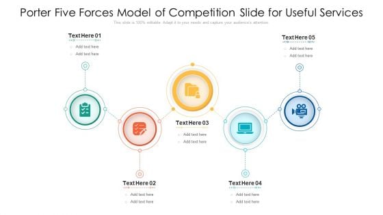 Porter Five Forces Model Of Competition Slide For Useful Services Diagrams PDF