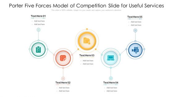 Porter Five Forces Model Of Competition Slide For Useful Services Diagrams PDF