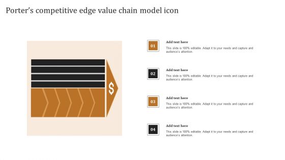 Porters Competitive Edge Value Chain Model Icon Microsoft PDF