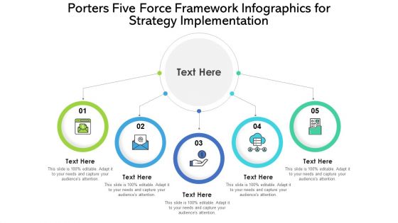 Porters Five Force Framework Infographics For Strategy Implementation Ppt PowerPoint Presentation File Graphics Design PDF