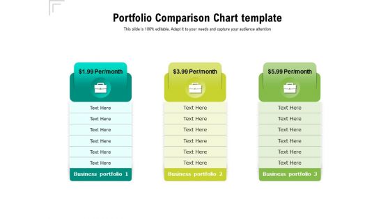 Portfolio Comparison Chart Template Ppt PowerPoint Presentation Styles Templates PDF