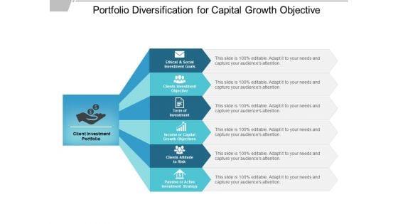 Portfolio Diversification For Capital Growth Objective Ppt PowerPoint Presentation Show Information